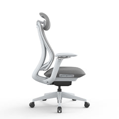 Mesh Office Chair | Light Grey with Headrest | Myka Home
