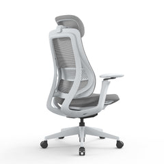 Mesh Office Chair | Light Grey with Headrest | Myka Home