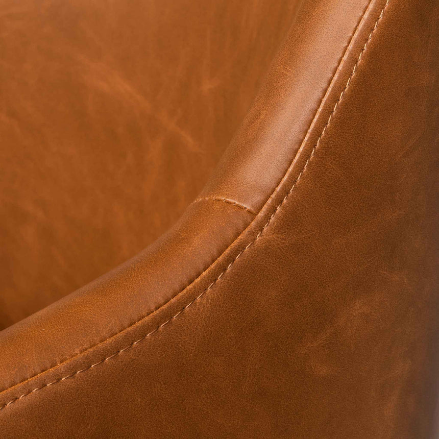 Office Chair | Vintage Tan with Black Base | Myka Home - View 10