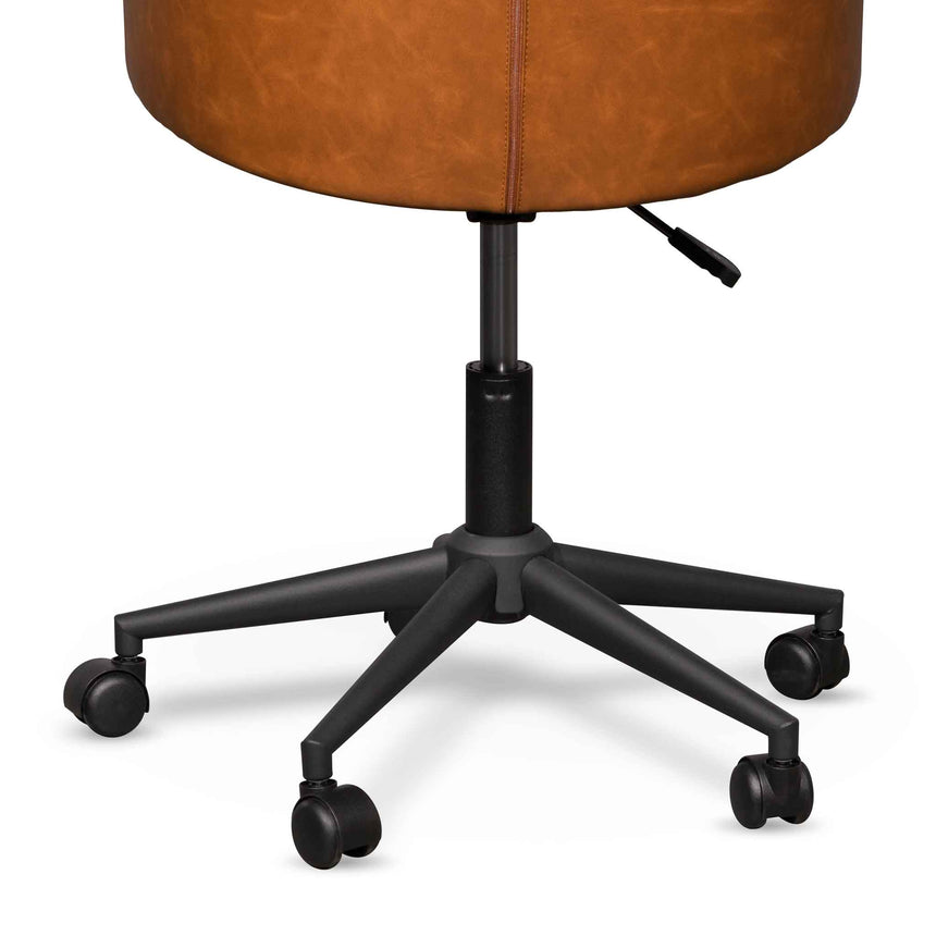Office Chair | Vintage Tan with Black Base | Myka Home - View 6