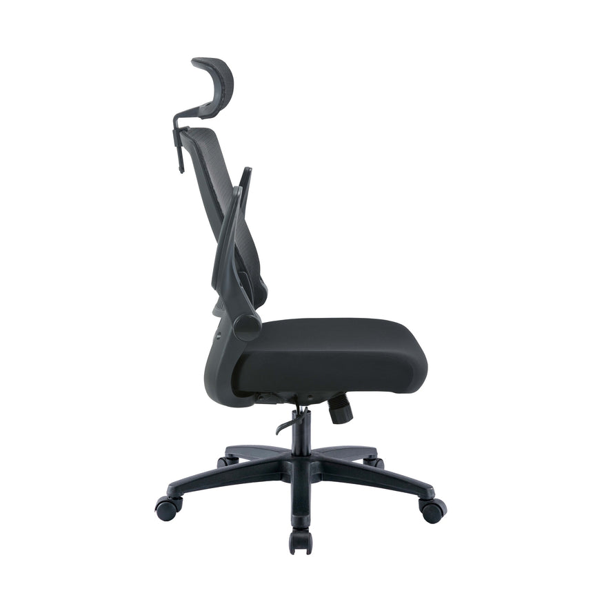 Mesh Ergonomic Office Chair | Black | Myka Home - View 4