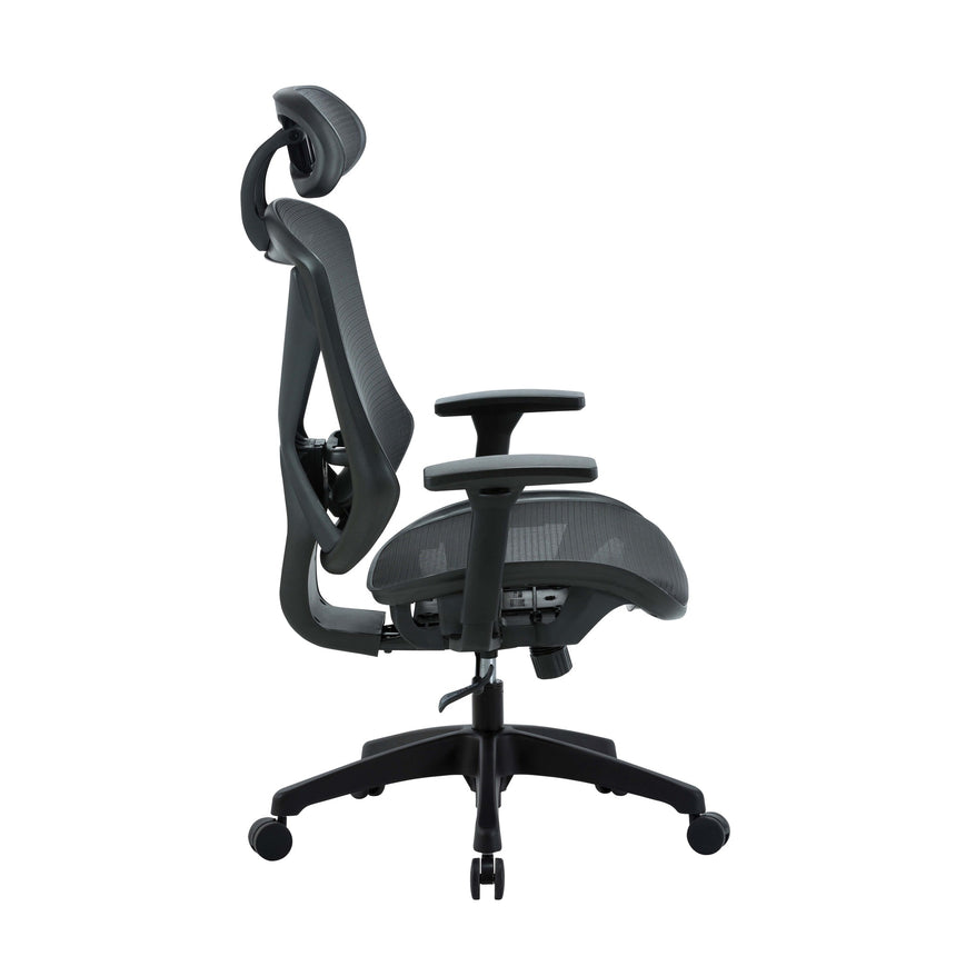 Mesh Ergonomic Office Chair | Black | Myka Home - View 4