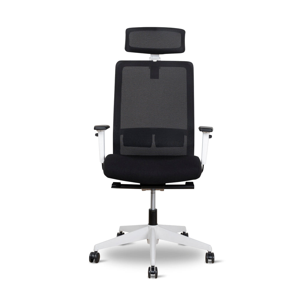 Mesh Ergonomic Office Chair With Headrest | Black | Myka Home