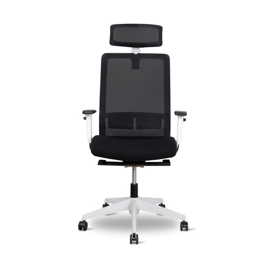 Mesh Ergonomic Office Chair With Headrest | Black | Myka Home