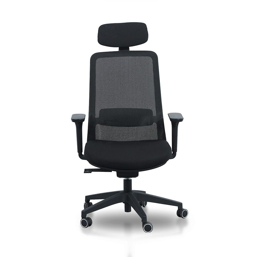 Mesh Office Chair | Full Black | Myka Home - View 2