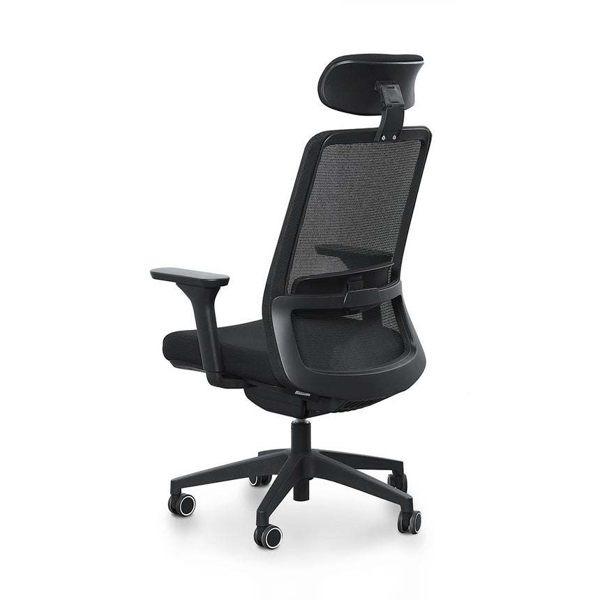 Mesh Office Chair | Full Black | Myka Home - View 10