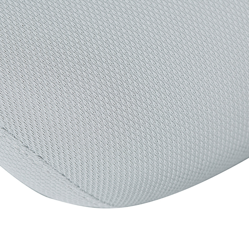 Mesh Office Chair | Cloud Grey with White Base | Myka Home - View 5