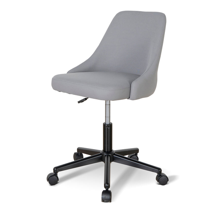 Grey Fabric Office Chair | Black Base | Myka Home