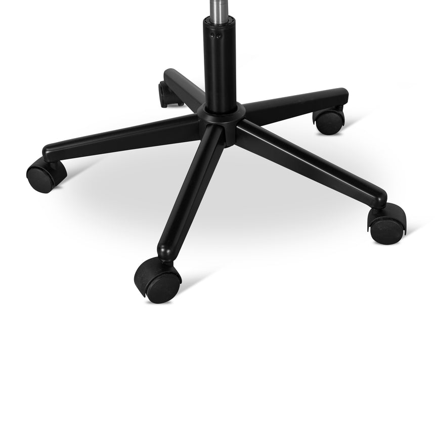 Grey Fabric Office Chair | Black Base | Myka Home - View 6