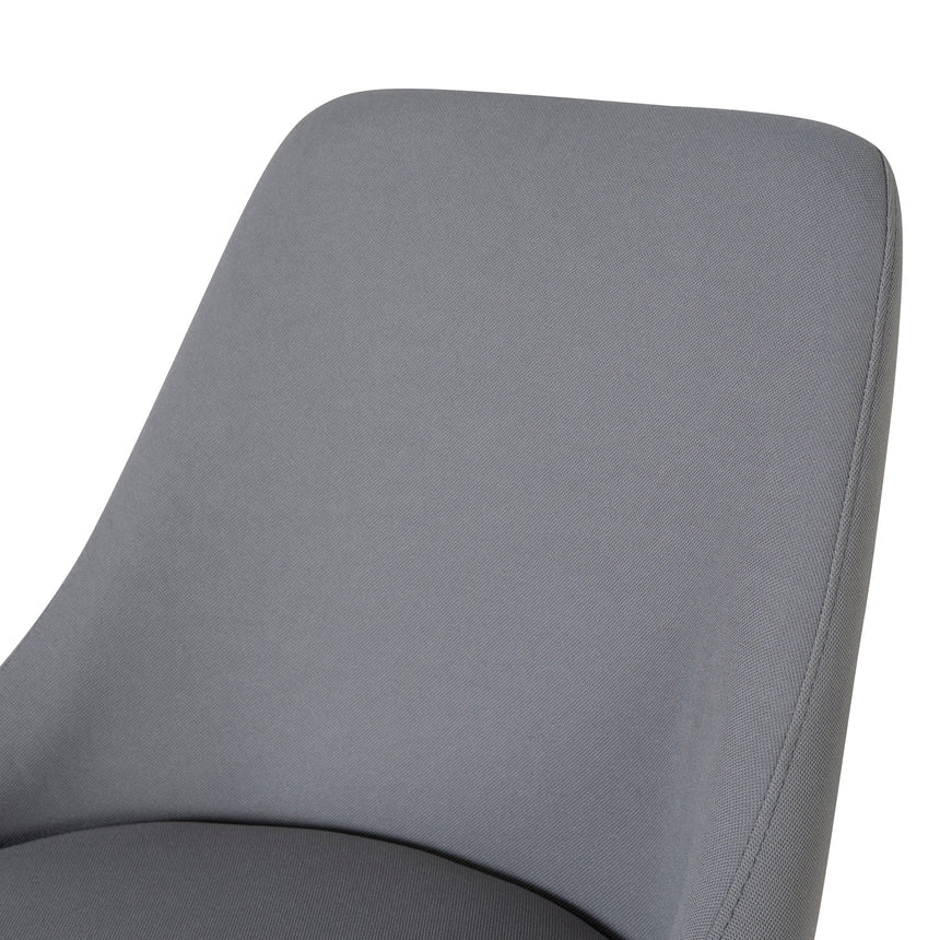 Grey Fabric Office Chair | Black Base | Myka Home - View 7
