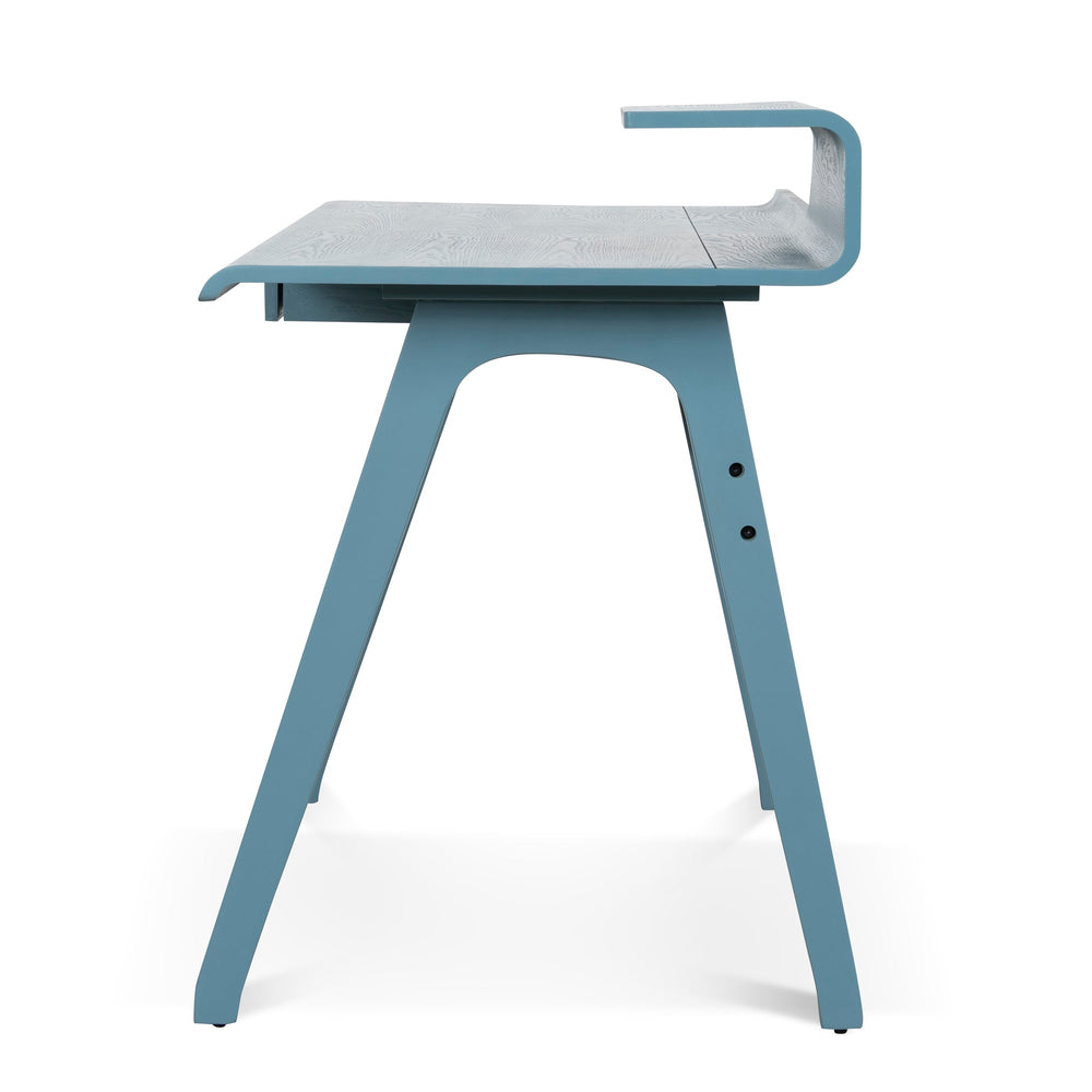 Wooden Home Office Desk | Light Blue | Myka Home - View 4