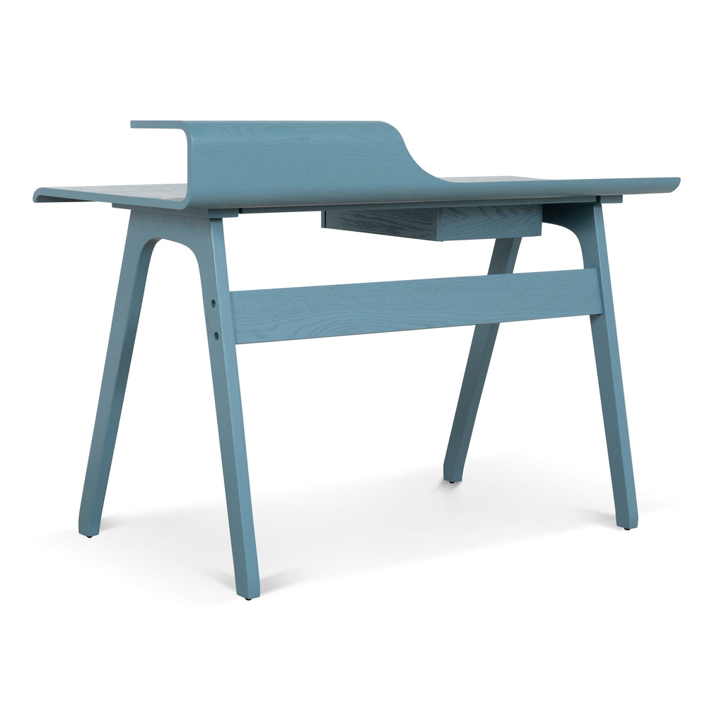 Wooden Home Office Desk | Light Blue | Myka Home - View 5
