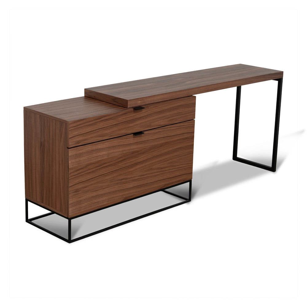 Extendable Home Office Desk | Walnut | Myka Home - View 4