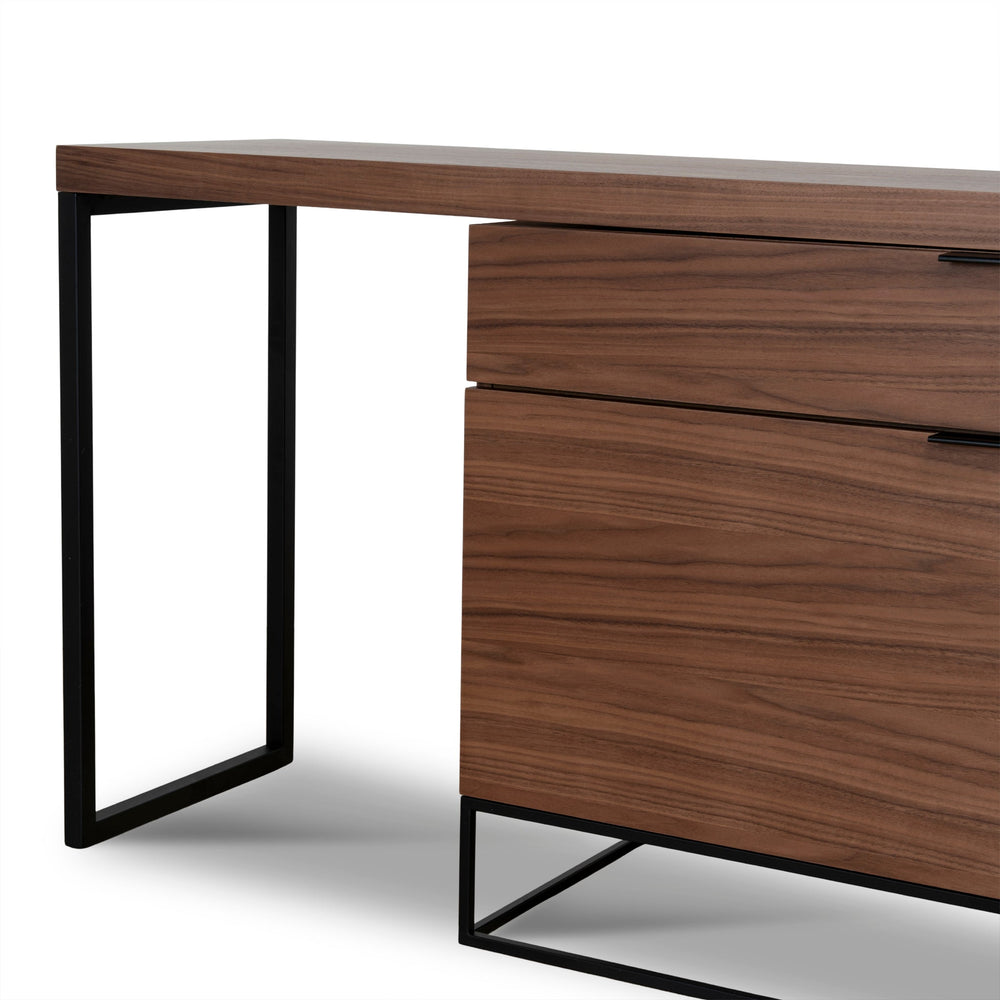 Extendable Home Office Desk | Walnut | Myka Home - View 5