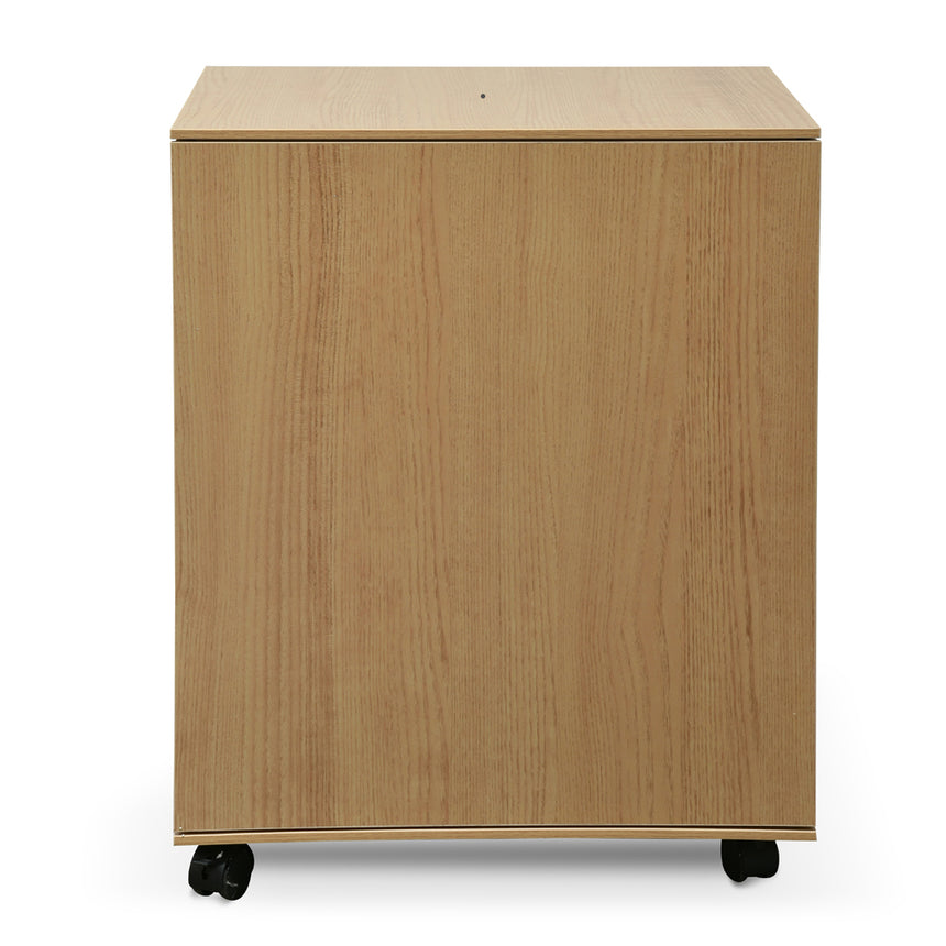 2 Drawer Mobile Pedestal | Natural | Myka Home - View 5