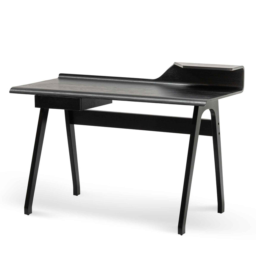 Wooden Home Office Desk | Black | Myka Home - View 3