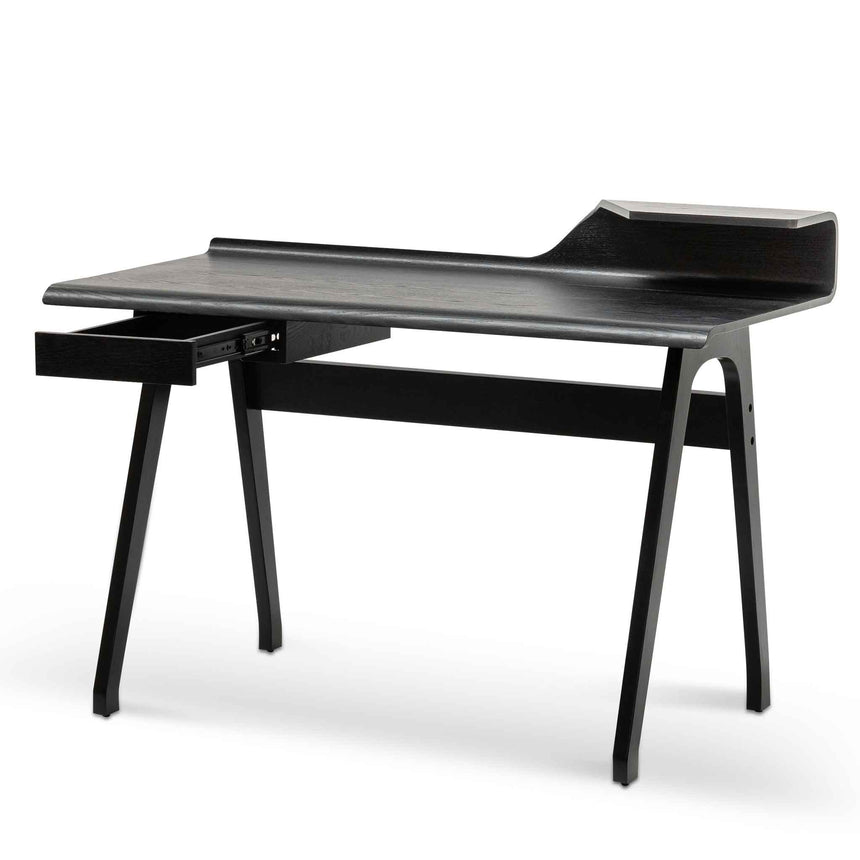 Wooden Home Office Desk | Black | Myka Home - View 4