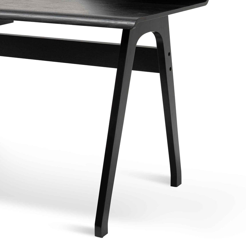 Wooden Home Office Desk | Black | Myka Home - View 6