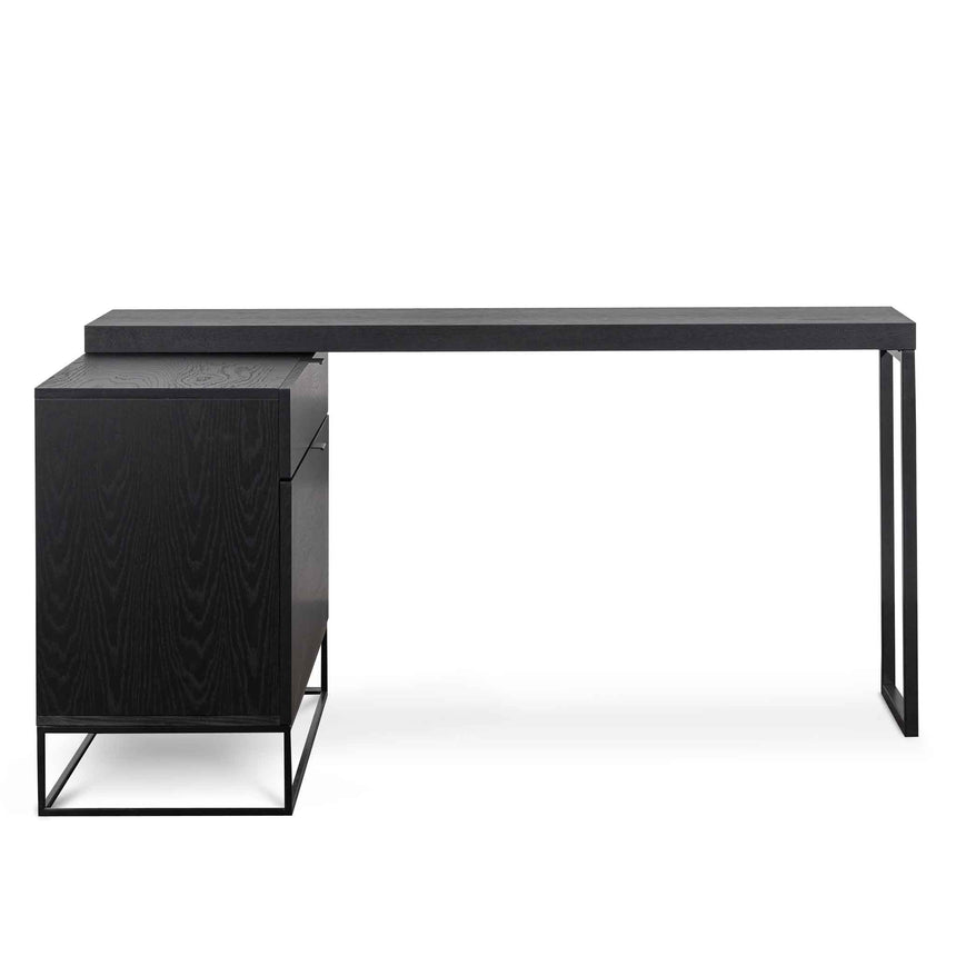 Extendable Home Office Desk | Black | Myka Home - View 3