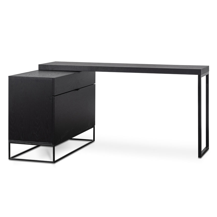 Extendable Home Office Desk | Black | Myka Home