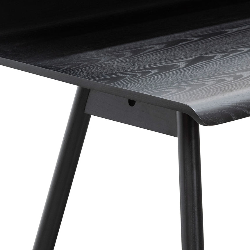 Wooden Home Office Desk | Full Black | Myka Home - View 7