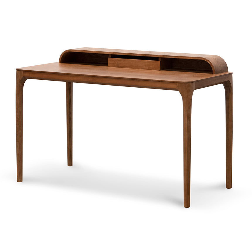 Wooden Home Office Desk | Walnut | Myka Home - View 3