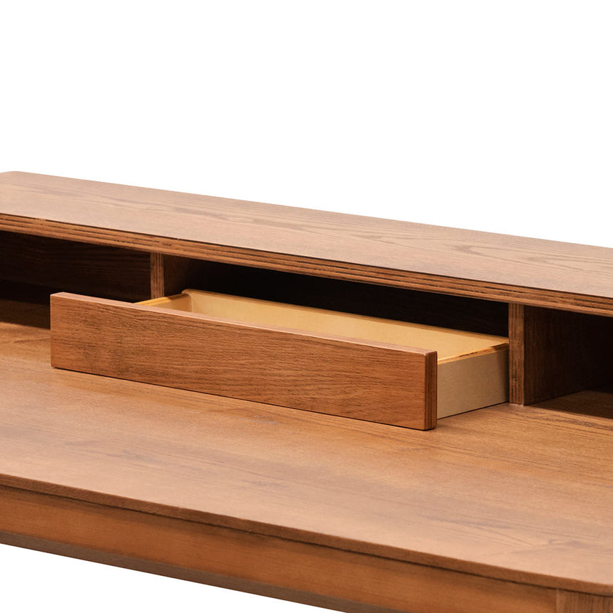 Wooden Home Office Desk | Walnut | Myka Home - View 6