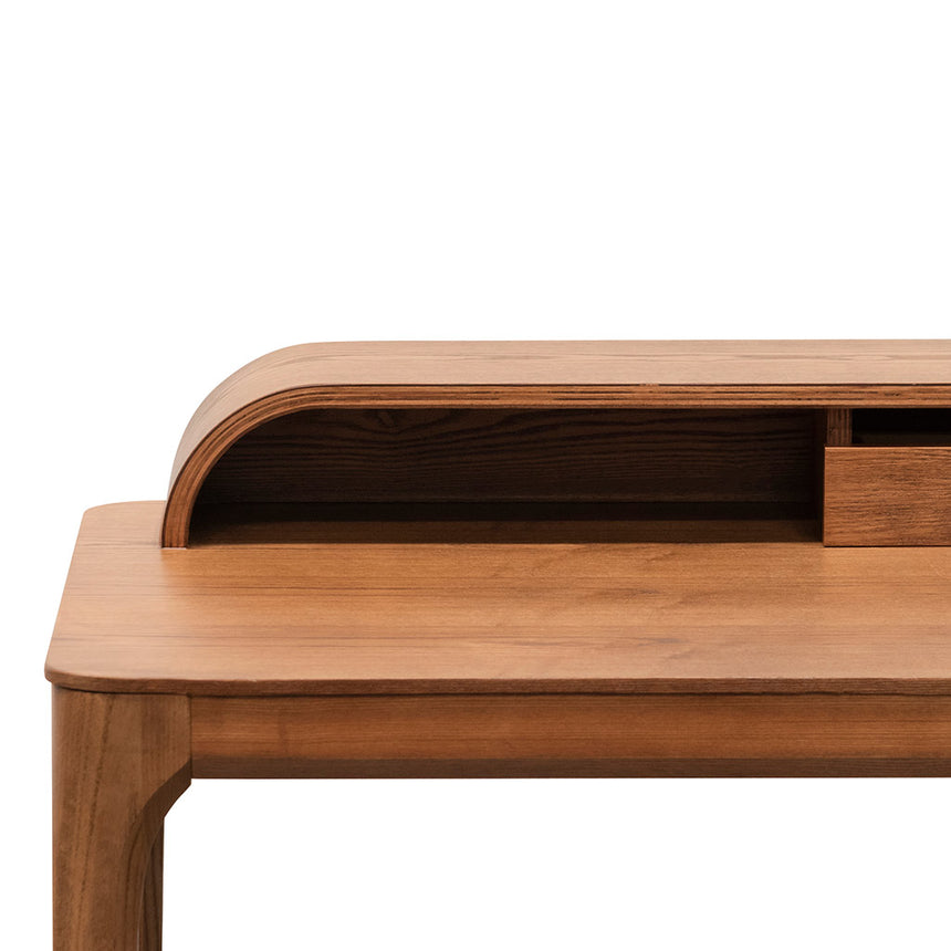 Wooden Home Office Desk | Walnut | Myka Home - View 7