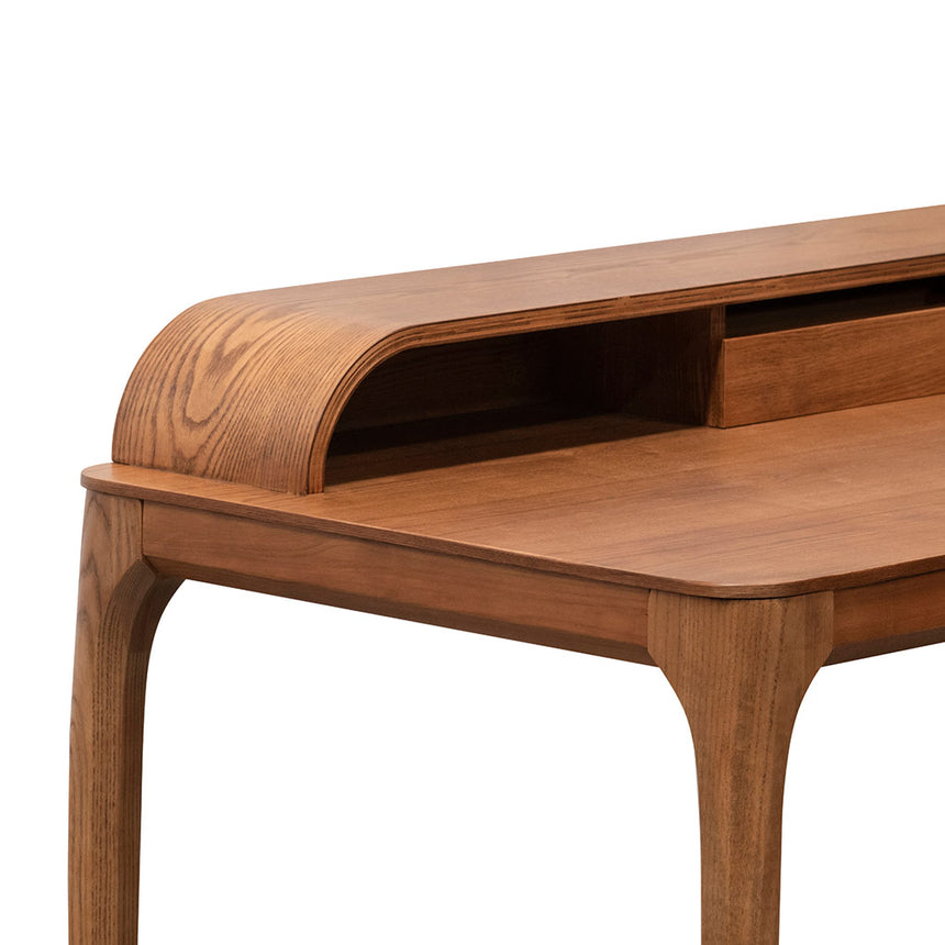 Wooden Home Office Desk | Walnut | Myka Home - View 8