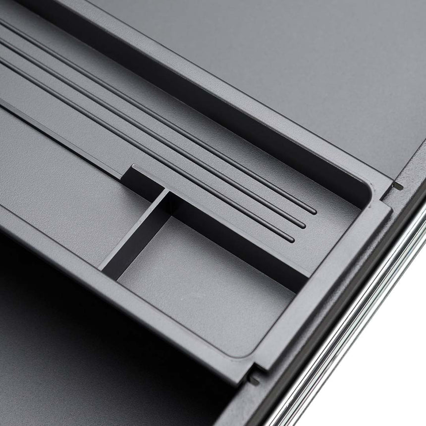 3 Drawers Slim Mobile Pedestal | Black | Myka Home - View 6