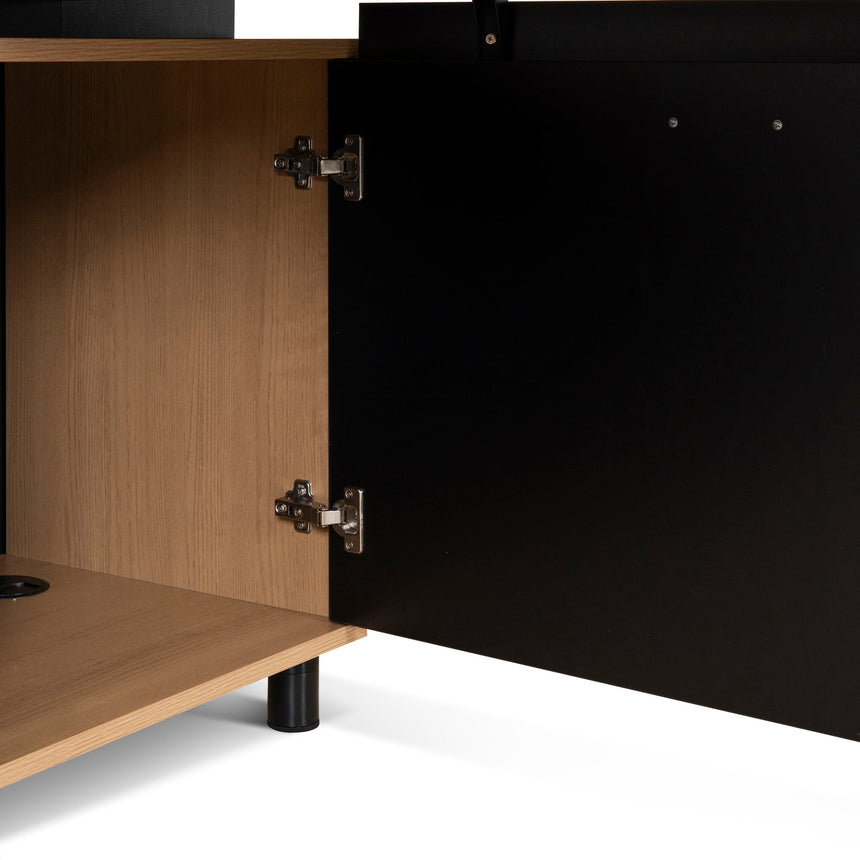 1.8m Executive Desk Left Return with Black Legs | Natural | Myka Home - View 12