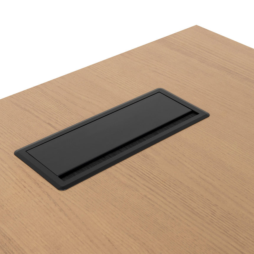 1.8m Executive Desk Left Return with Black Legs | Natural | Myka Home - View 14