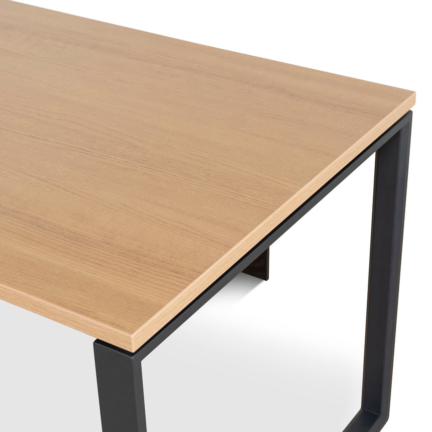1.8m Executive Desk Left Return with Black Legs | Natural | Myka Home - View 15