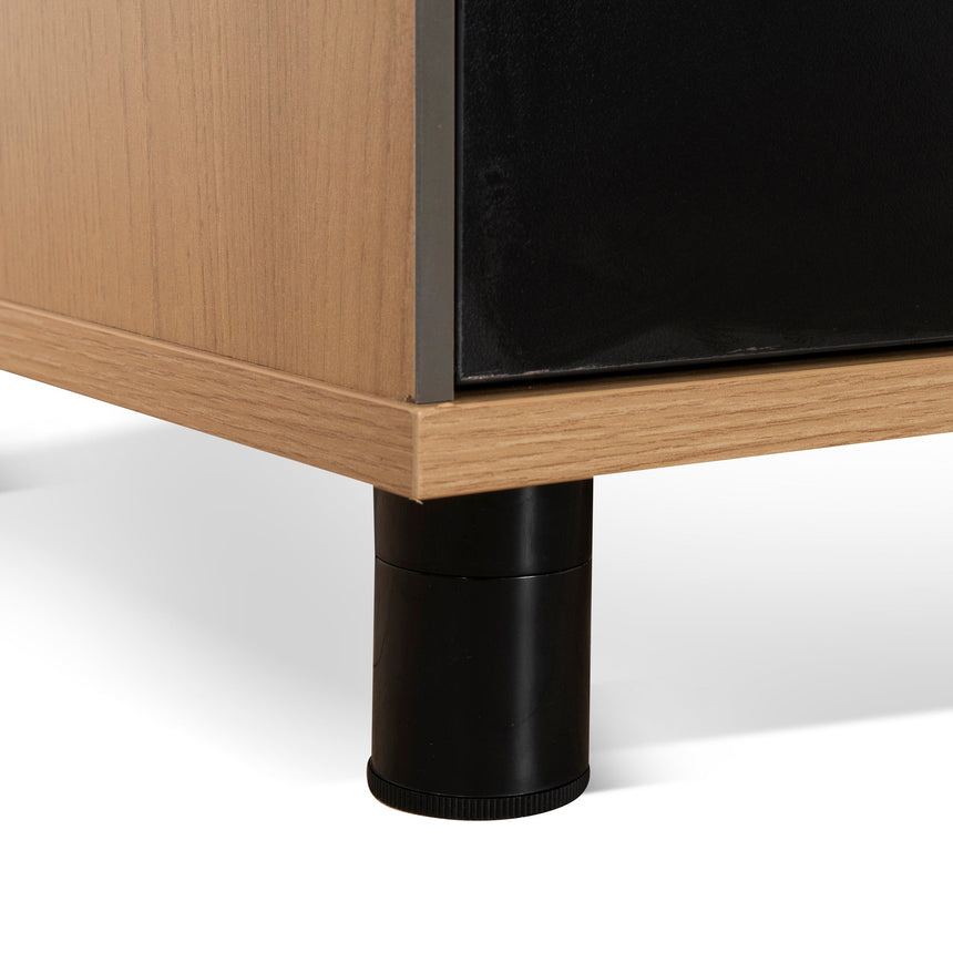 1.8m Executive Desk Left Return with Black Legs | Natural | Myka Home - View 9