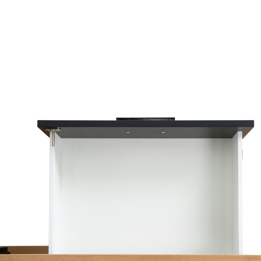 1.8m Executive Desk Left Return with Black Legs | Natural | Myka Home - View 11