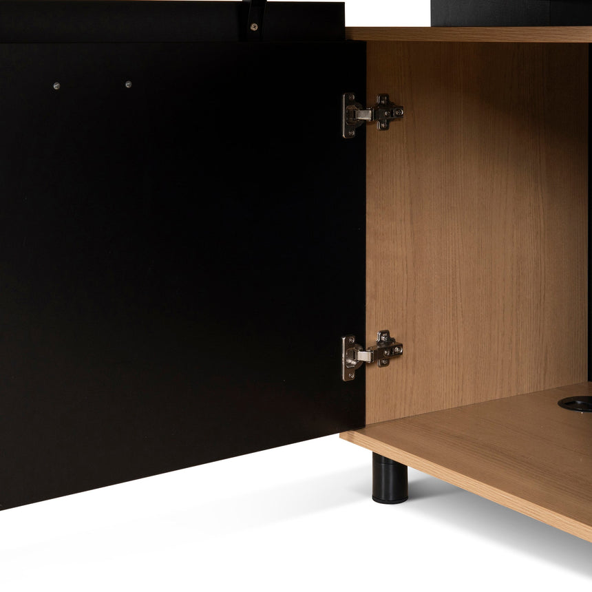 1.8m Executive Desk Right Return with Black Legs | Natural | Myka Home - View 14