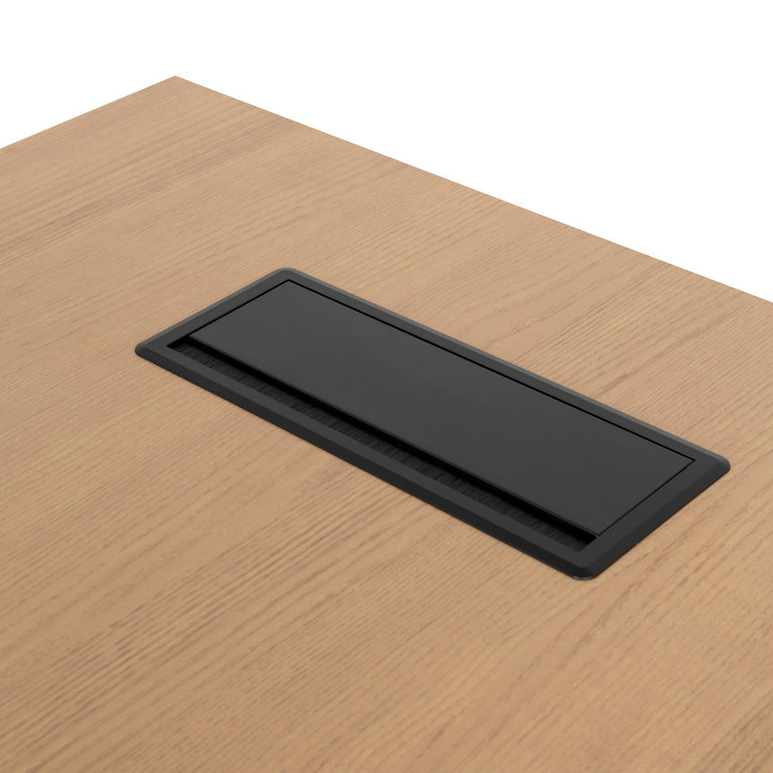 1.8m Executive Desk Right Return with Black Legs | Natural | Myka Home - View 17