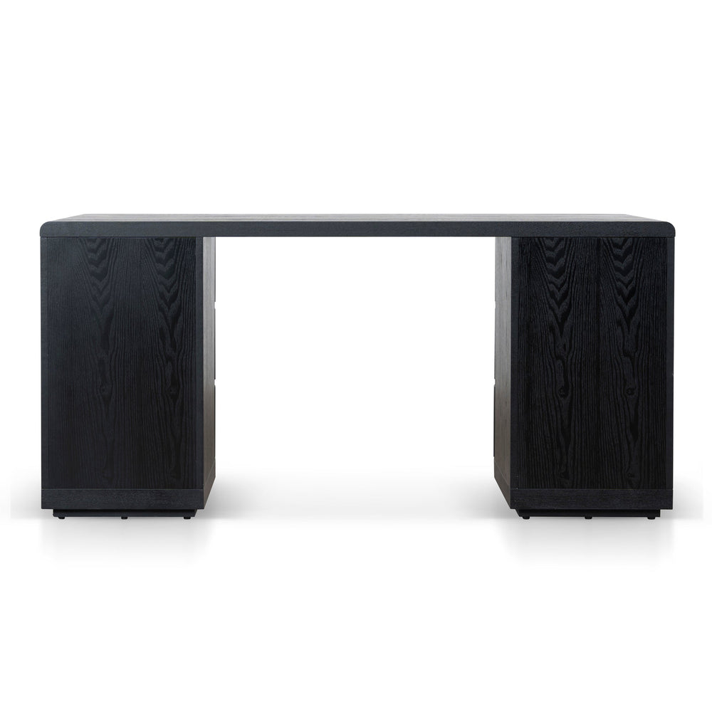 160cm Office Desk | Full Black | Myka Home - View 5