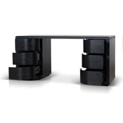 160cm Office Desk | Full Black | Myka Home