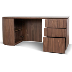1.77m Right Drawer Office Desk | Walnut | Myka Home