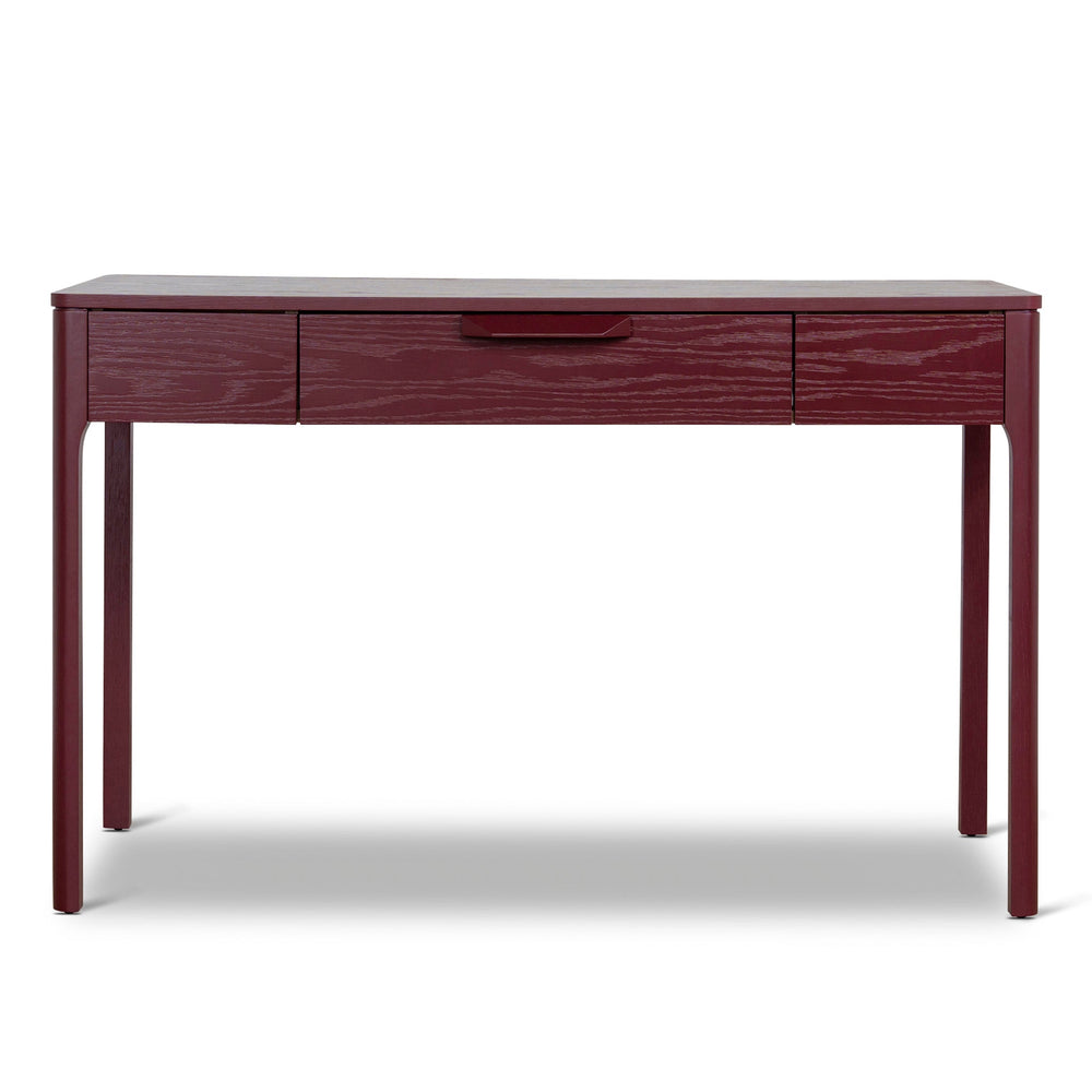 120cm Home Office Desk | Burgundy Red | Myka Home - View 2