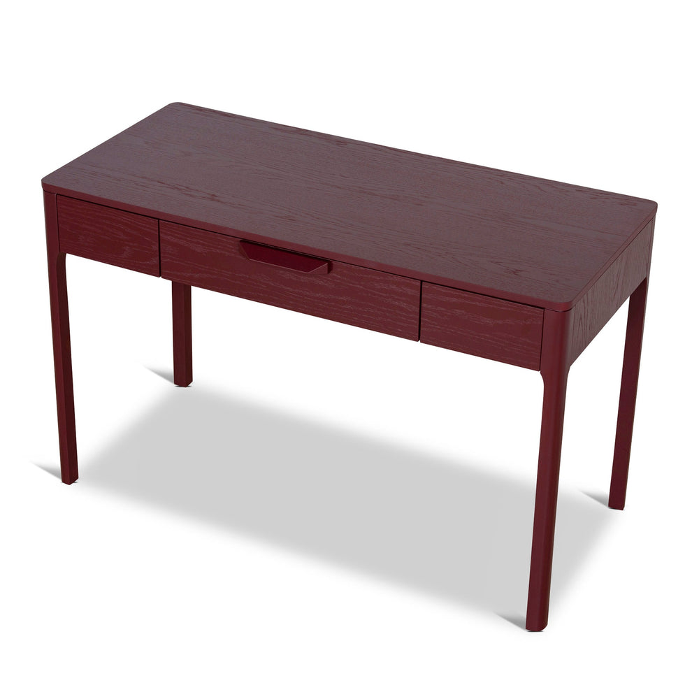 120cm Home Office Desk | Burgundy Red | Myka Home - View 4