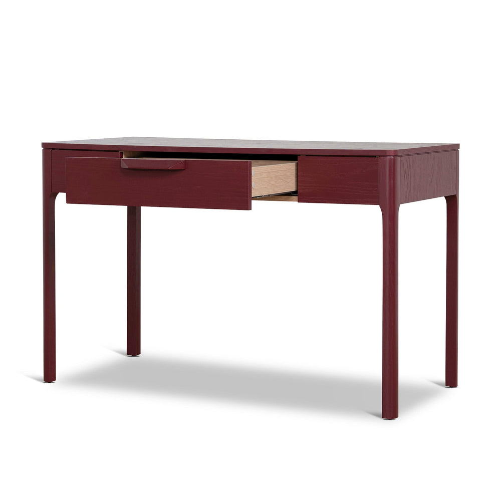 120cm Home Office Desk | Burgundy Red | Myka Home - View 3
