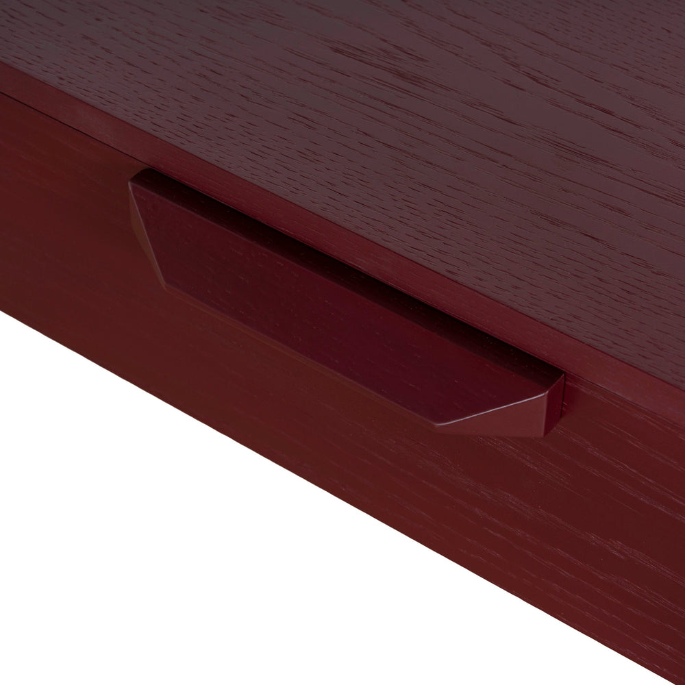 120cm Home Office Desk | Burgundy Red | Myka Home - View 5