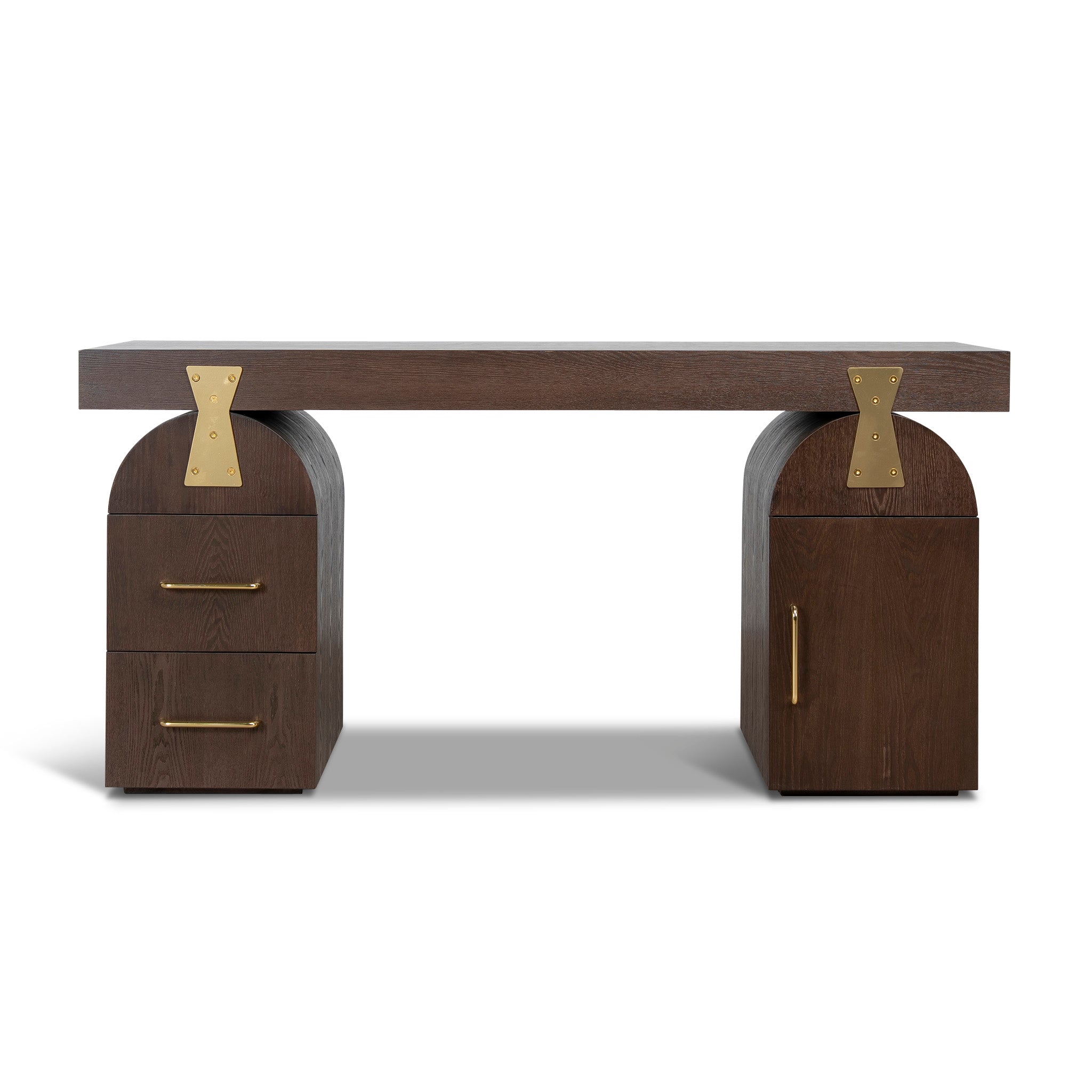 1.55M New Elm Home Office Desk | Walnut | Myka Home