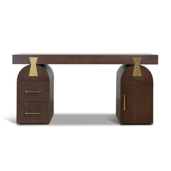 1.55M New Elm Home Office Desk | Walnut | Myka Home
