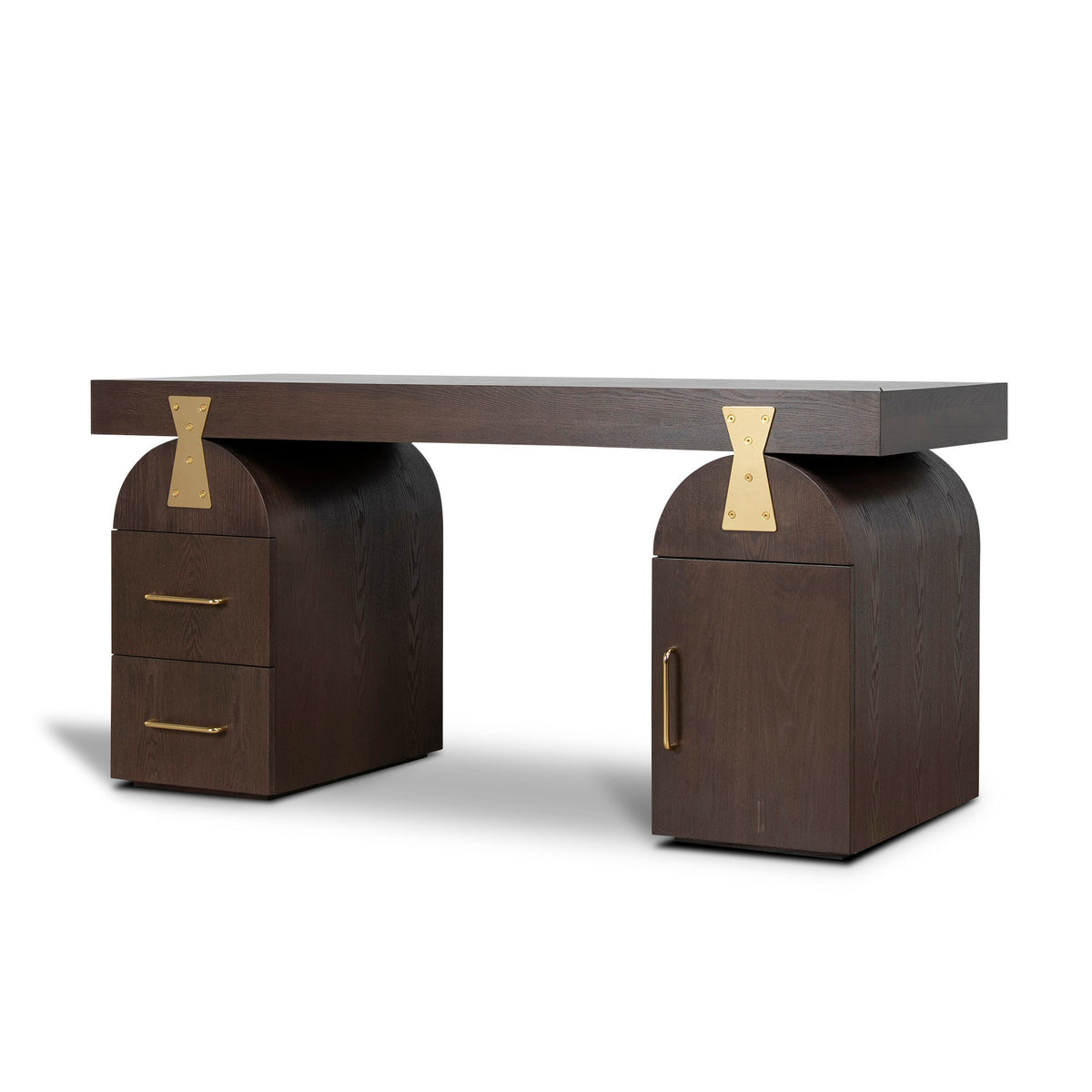 1.55M New Elm Home Office Desk | Walnut | Myka Home