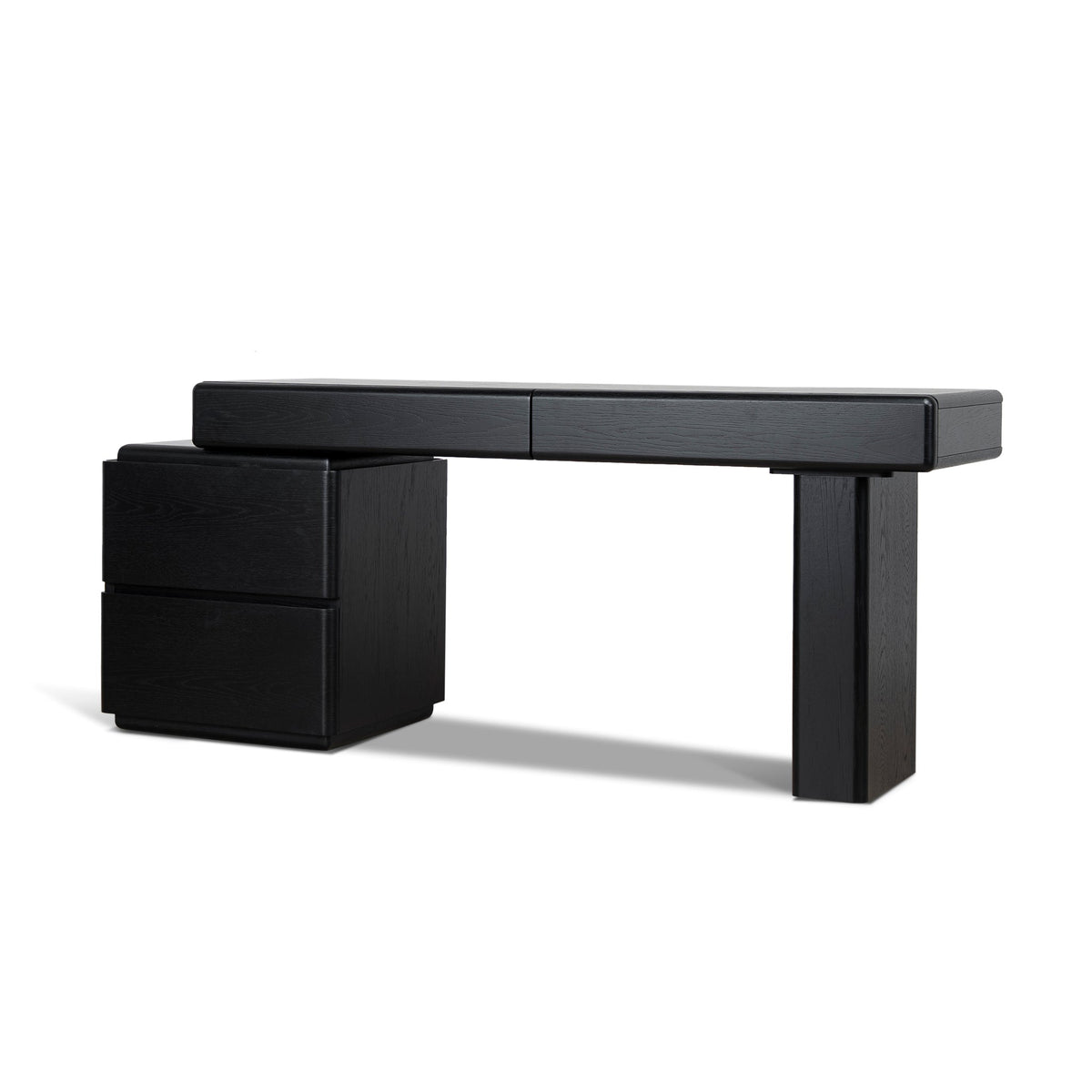1.6M Office Desk | Black Oak | Myka Home