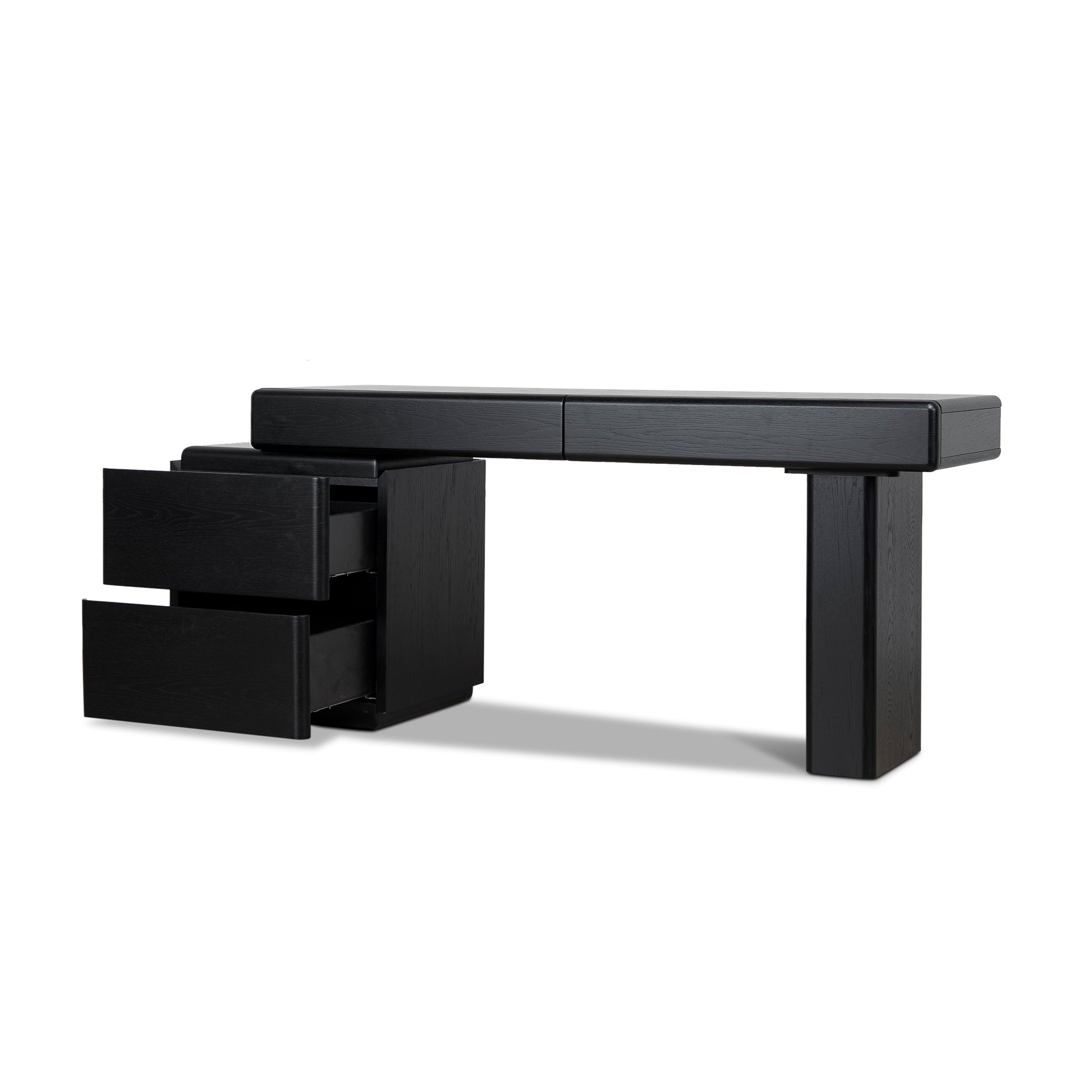 1.6M Office Desk | Black Oak | Myka Home