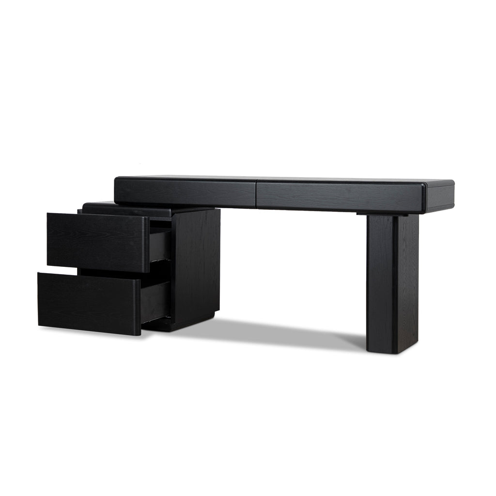 1.6M Office Desk | Black Oak | Myka Home